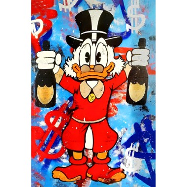 Donald Duck with Champagne